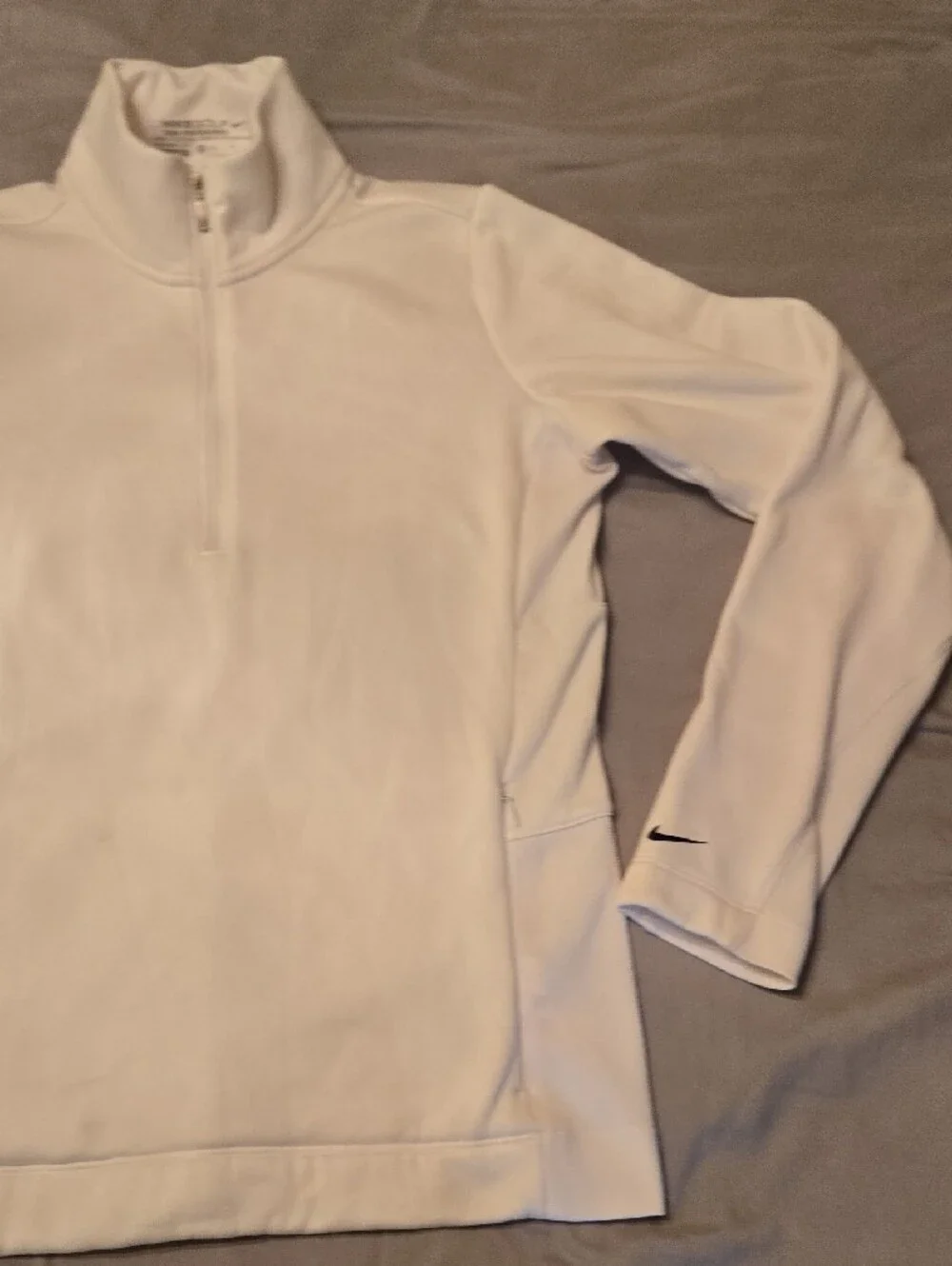 Nike Golf White Half-Zip Athletic Pullover